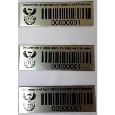 Metallic Barcode Label